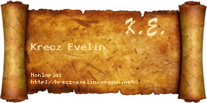Krecz Evelin névjegykártya